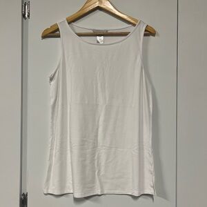 New - Multiples White Scoop Neck Tank Top